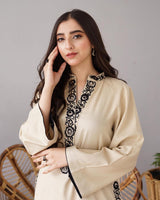 WOOL MAREENA 3PC EMBROIDERED DRESS EMBROIDERED SHAWL D-292