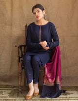 3pc Embroidered UnStiched Dress With Printed dupatta D-33