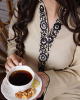 WOOL MAREENA 3PC EMBROIDERED DRESS EMBROIDERED SHAWL D-292