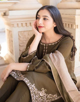 3PC EMBROIDERED DRESS EMBROIDERED dupatta D-492